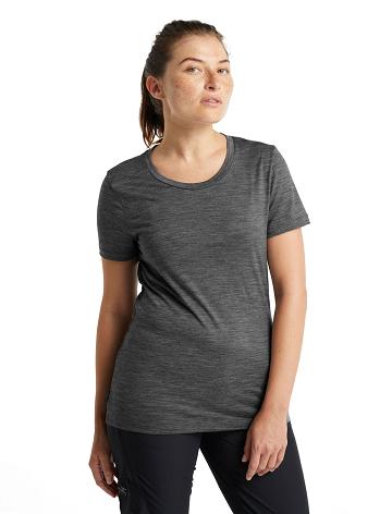 Gritstone Heather Icebreaker Merino Tech Lite II Short Sleeve Women's T Shirts | AU 1579VRWD